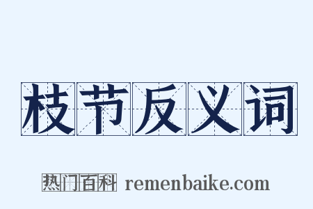 枝节反义词是什么意思的图片